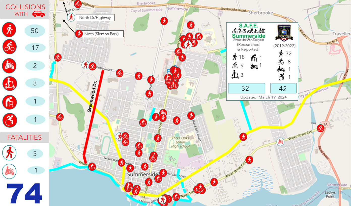 Collision Map of City of Summerside