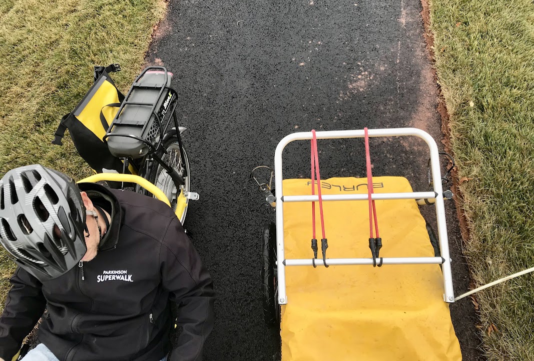 Two users meeting on the Greenwood AT Pathway